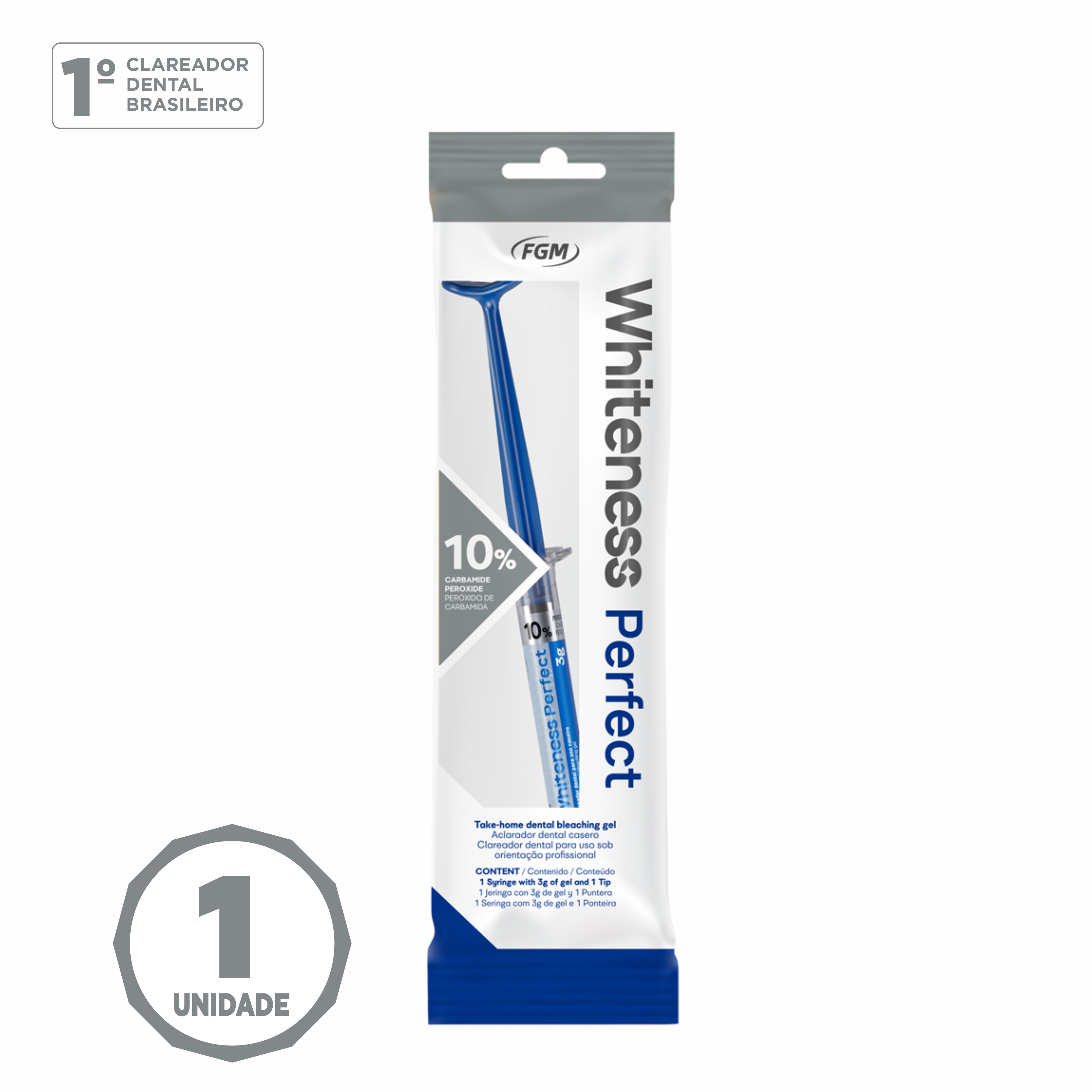 1x Clareador Dental Whiteness Perfect 10%