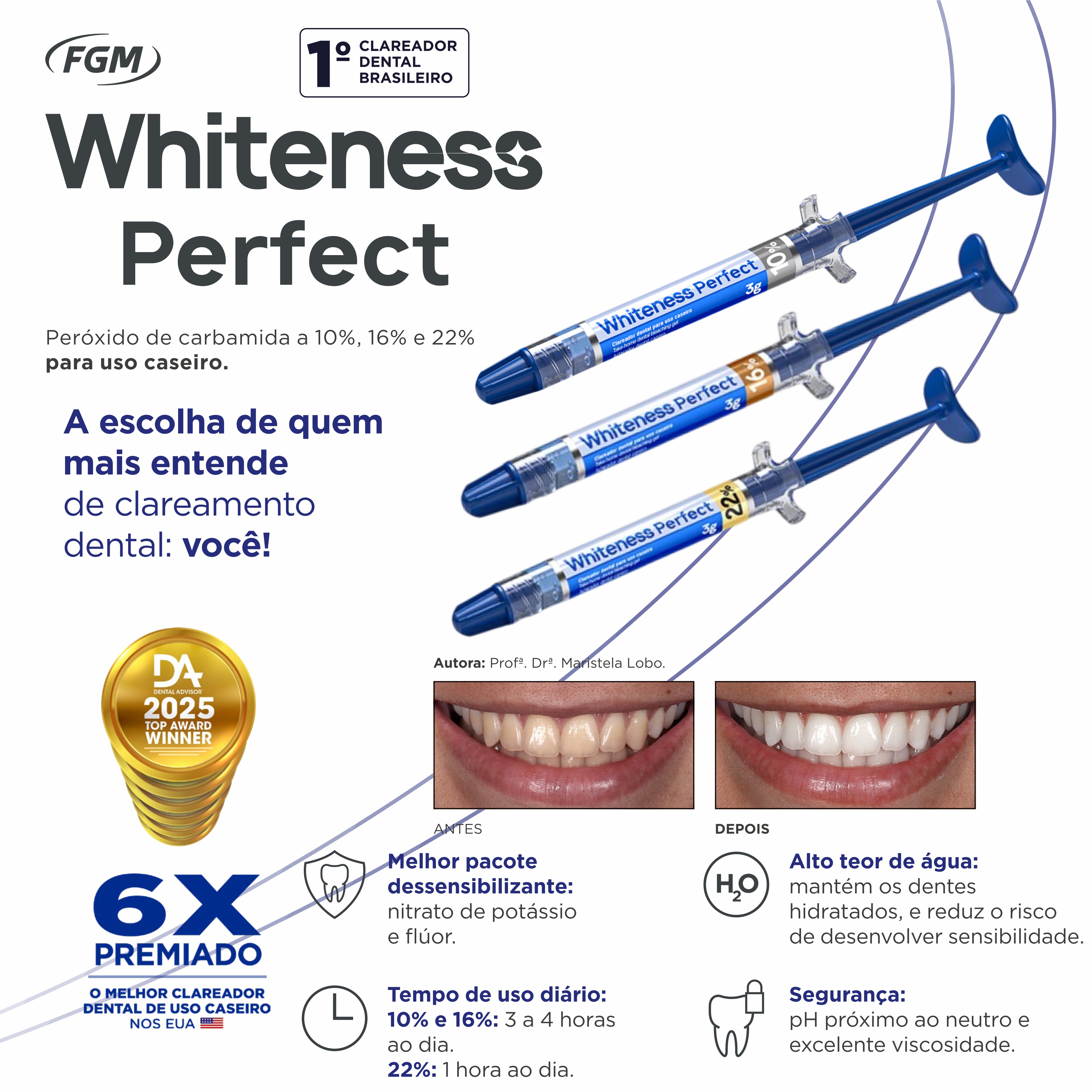 1x Clareador Dental Whiteness Perfect 10%