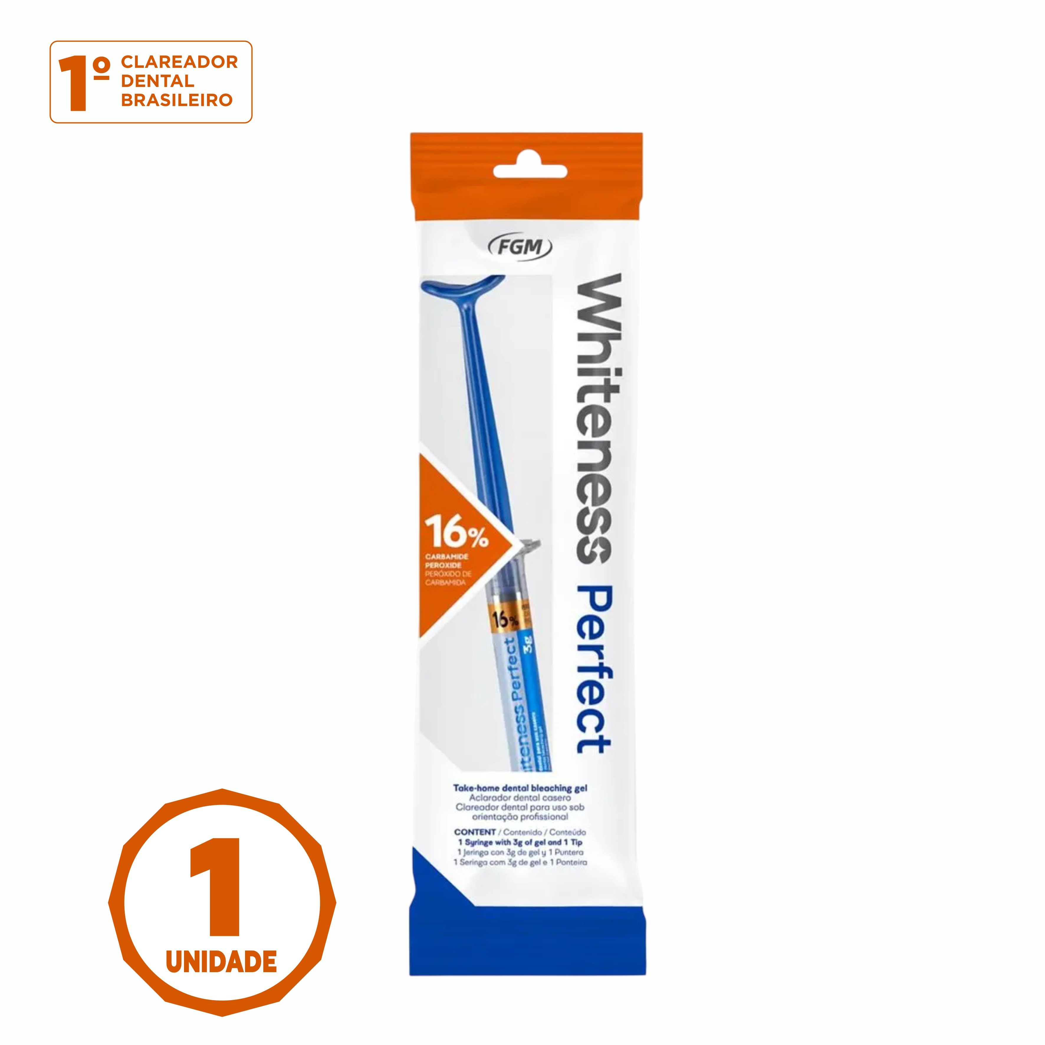 1x Clareador Dental Whiteness Perfect 16%