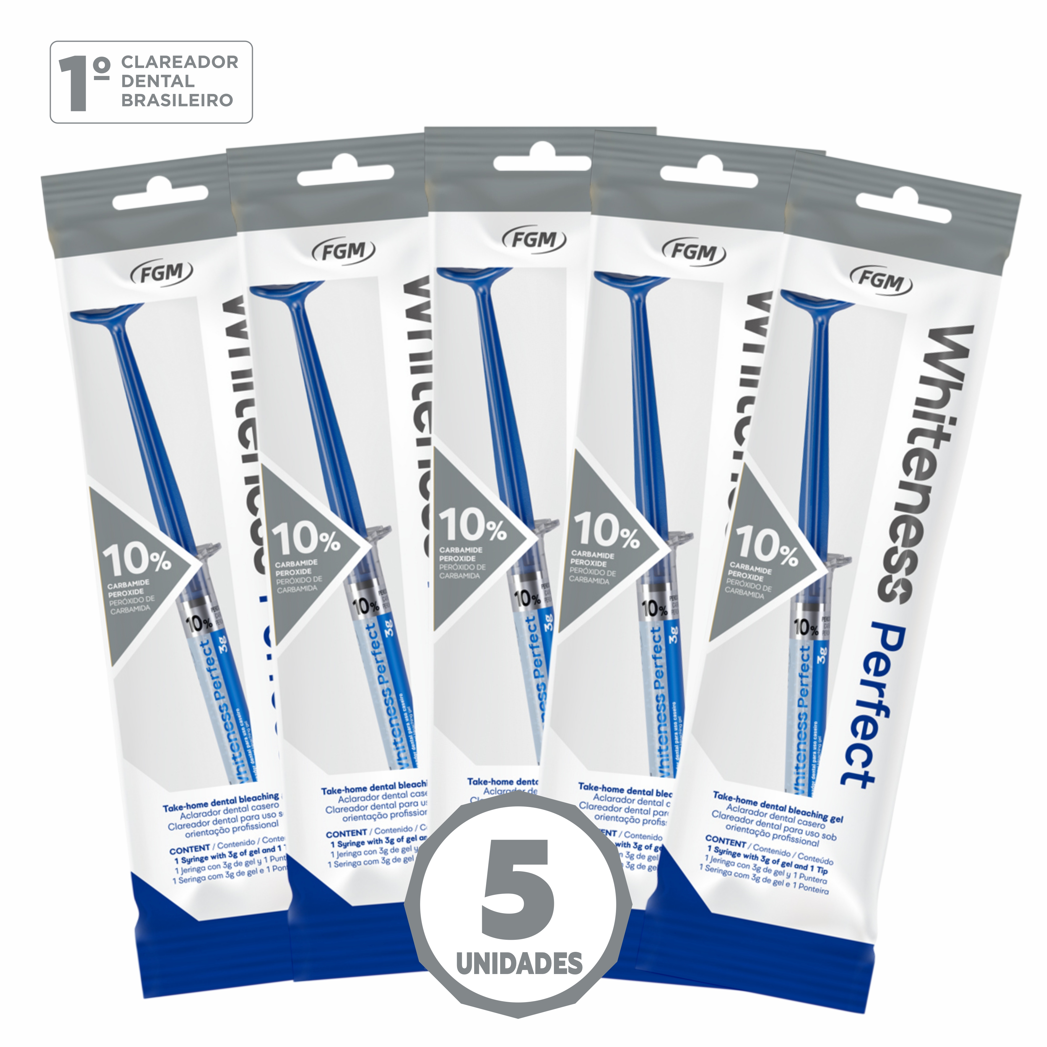 5x Clareador Dental Whiteness Perfect 10%