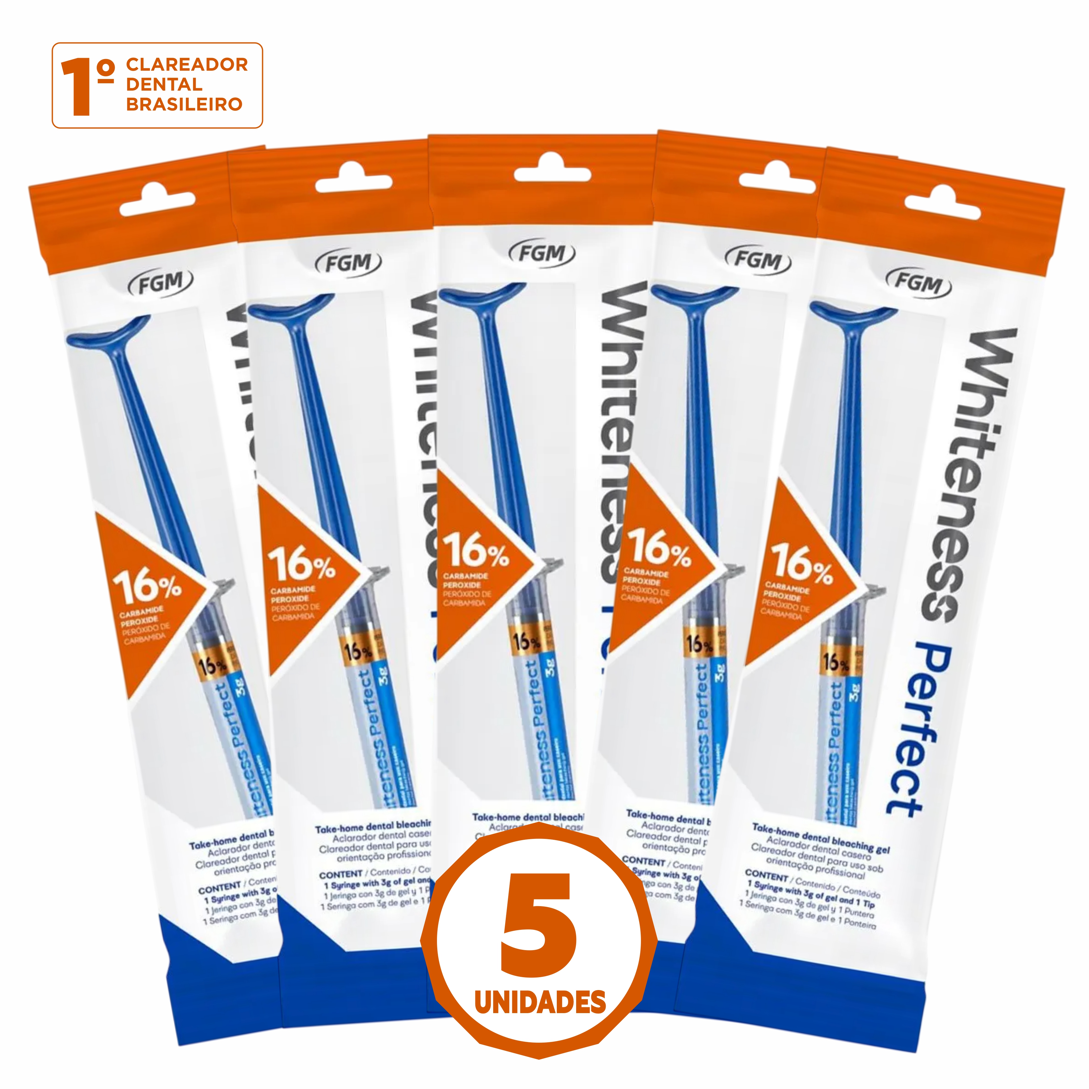 5x Clareador Dental Whiteness Perfect 16%