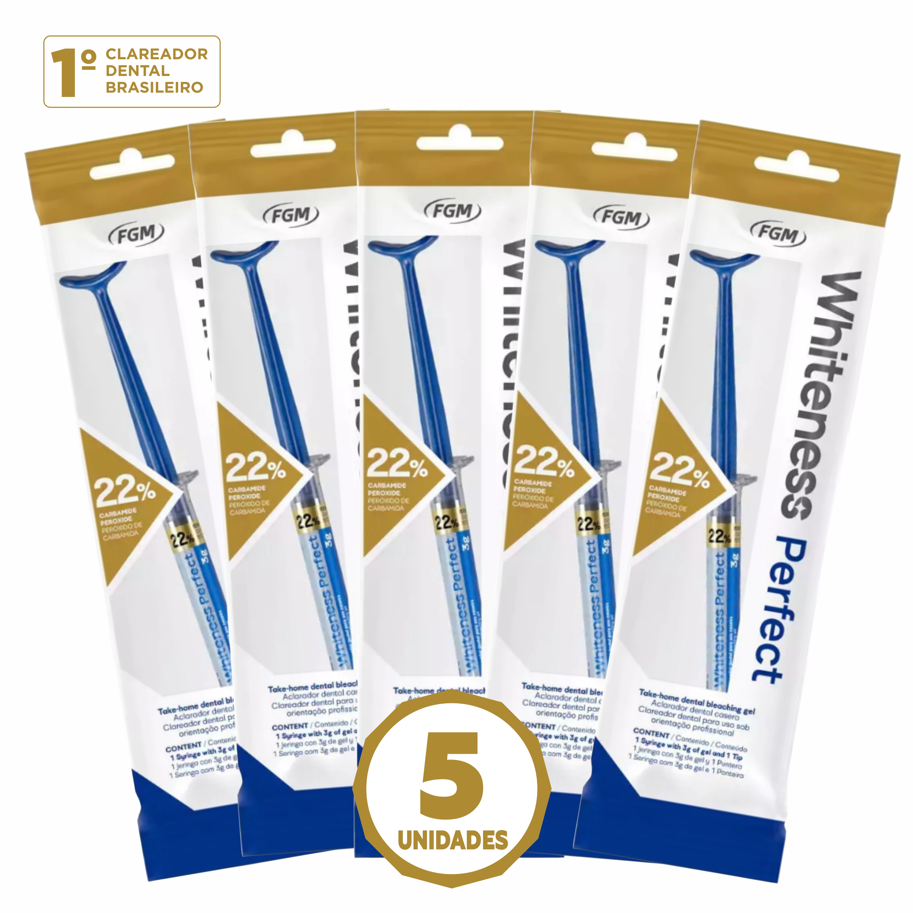 5x Clareador Dental Whiteness Perfect 22%
