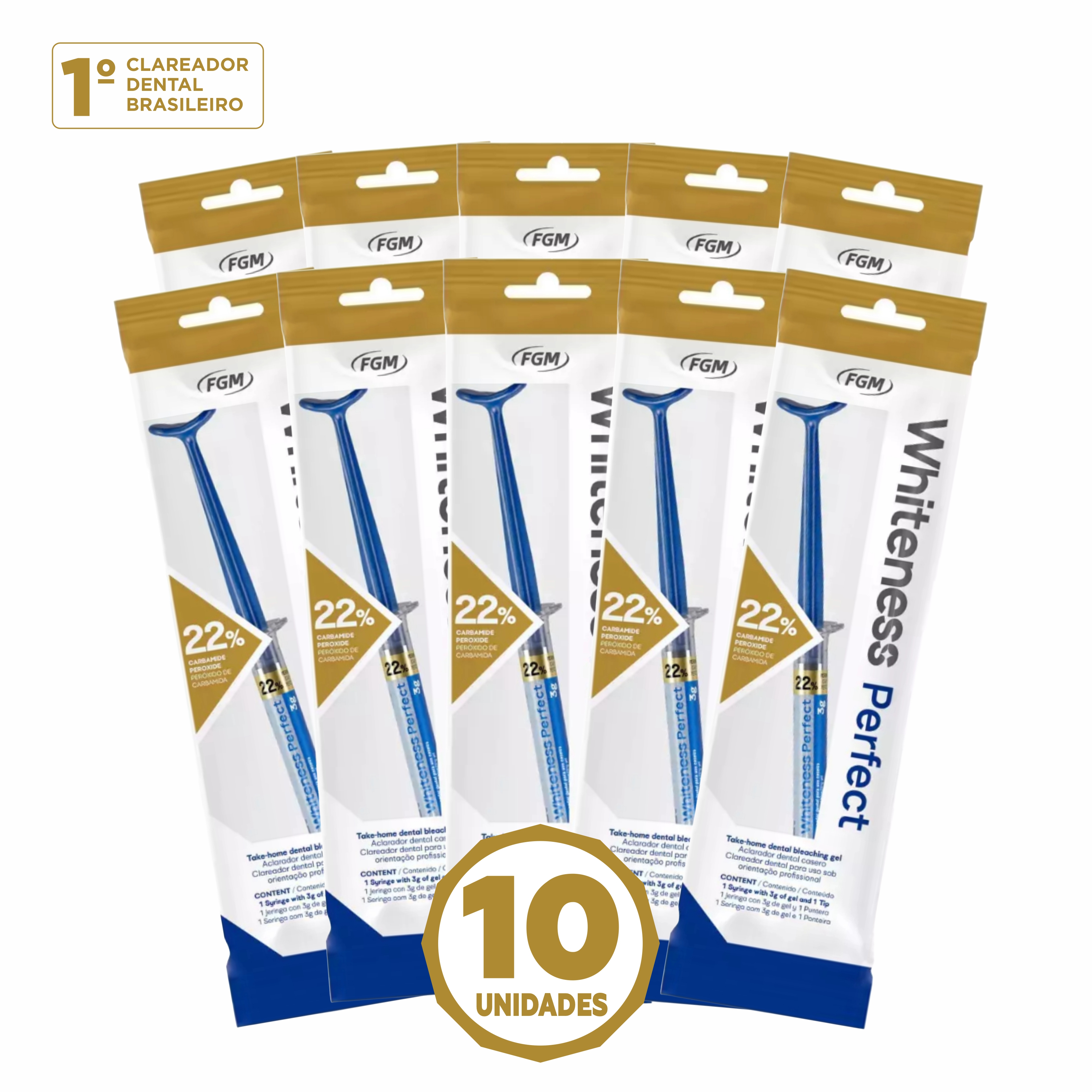 10x Clareador Dental Whiteness Perfect 22%
