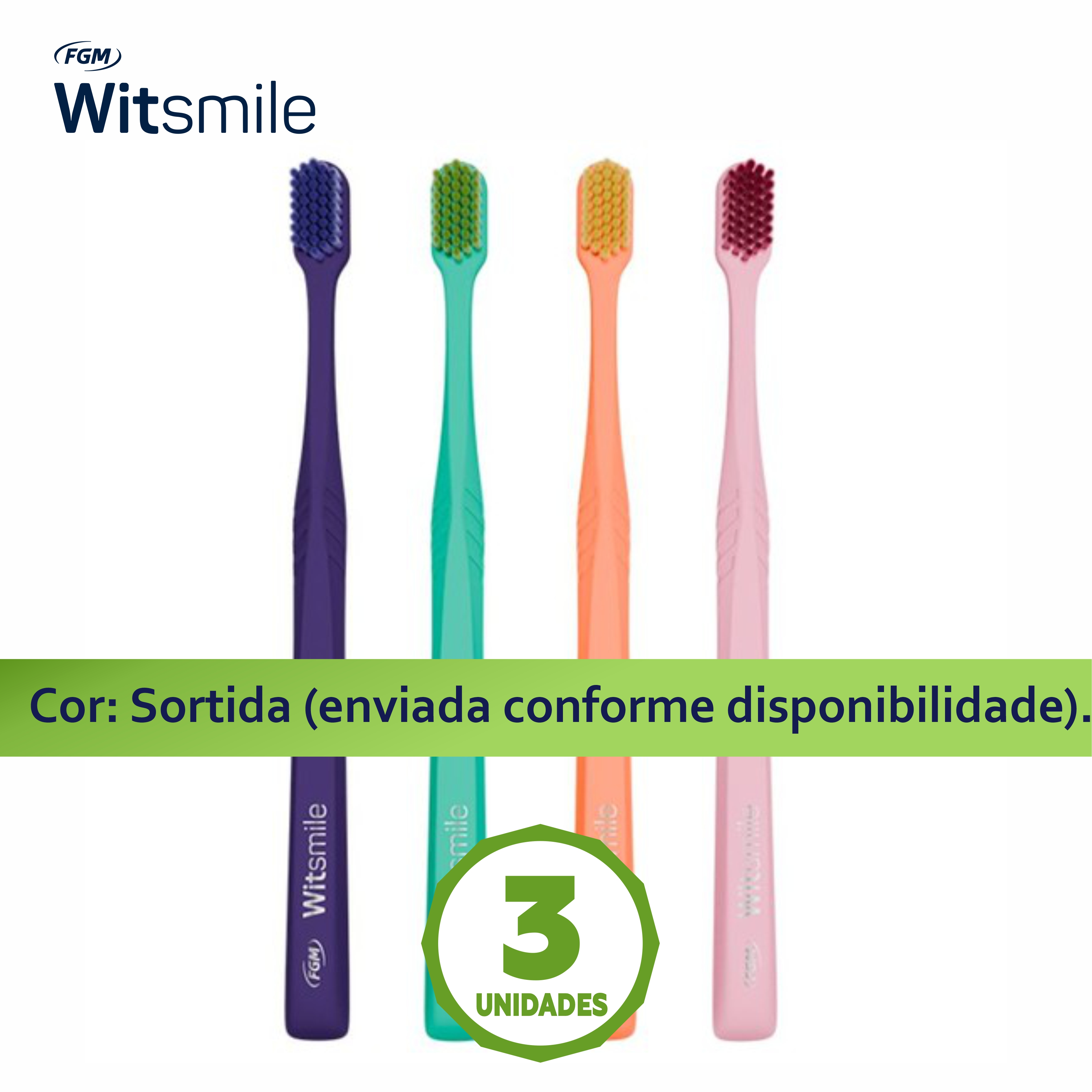 3x Escova Dental Witsmile Comfort Sense