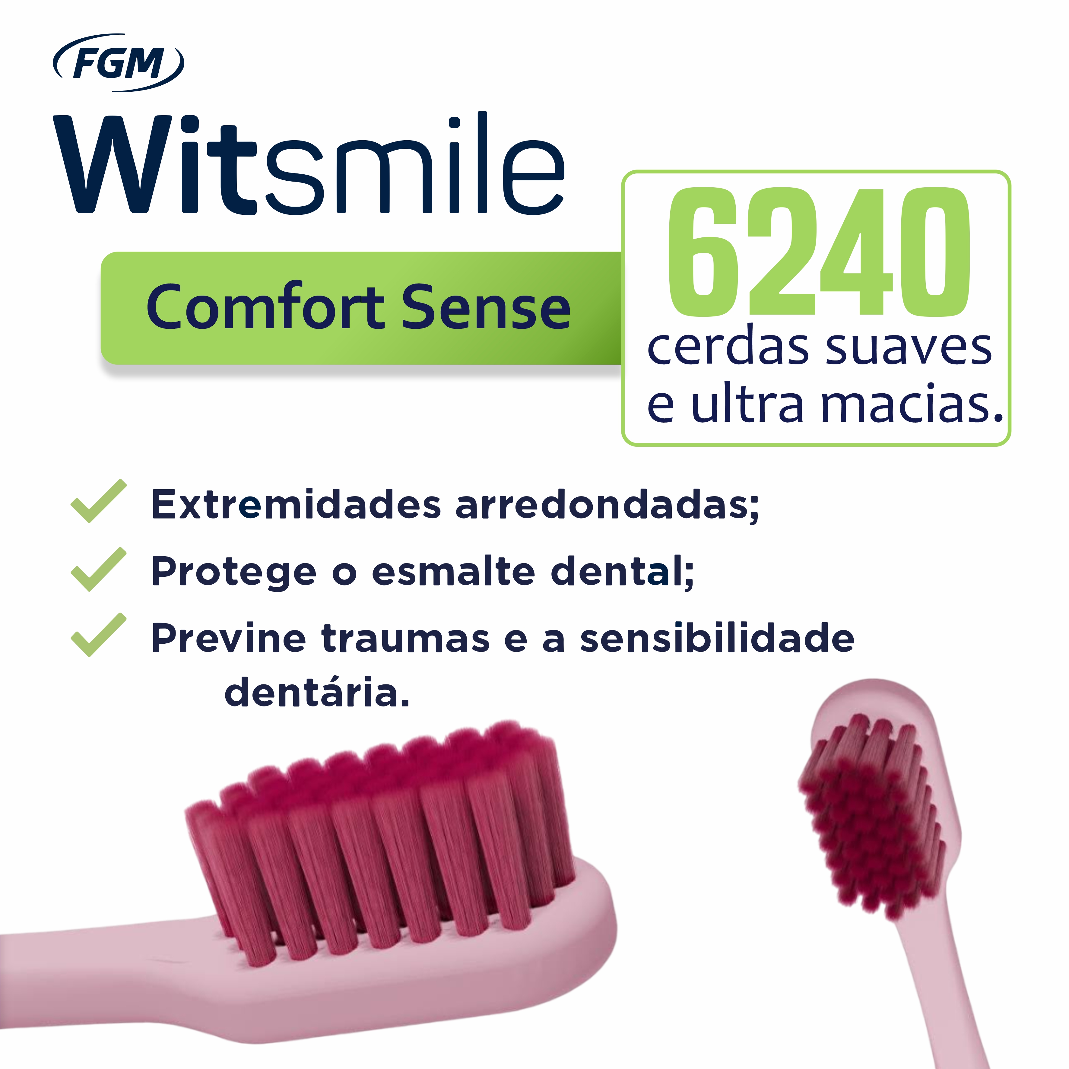10x Escova Dental Witsmile Comfort Sense