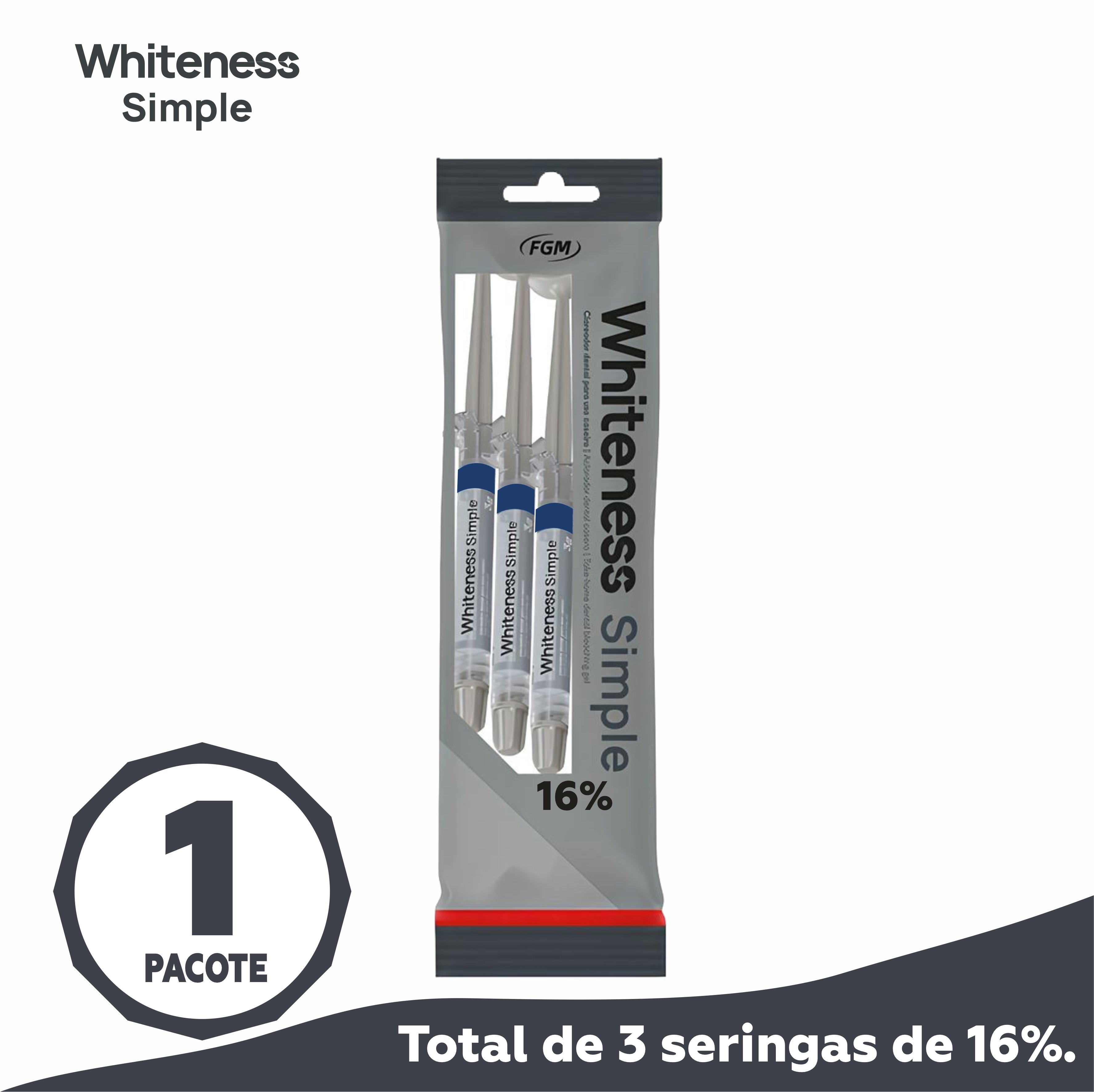1x Clareador Dental Whiteness Simple 16% ...